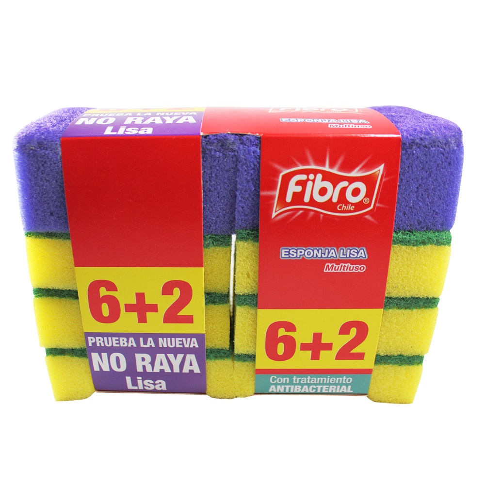 Esponja Lisa ( 6+2 ) Fibro ( 5 x 8 UD )