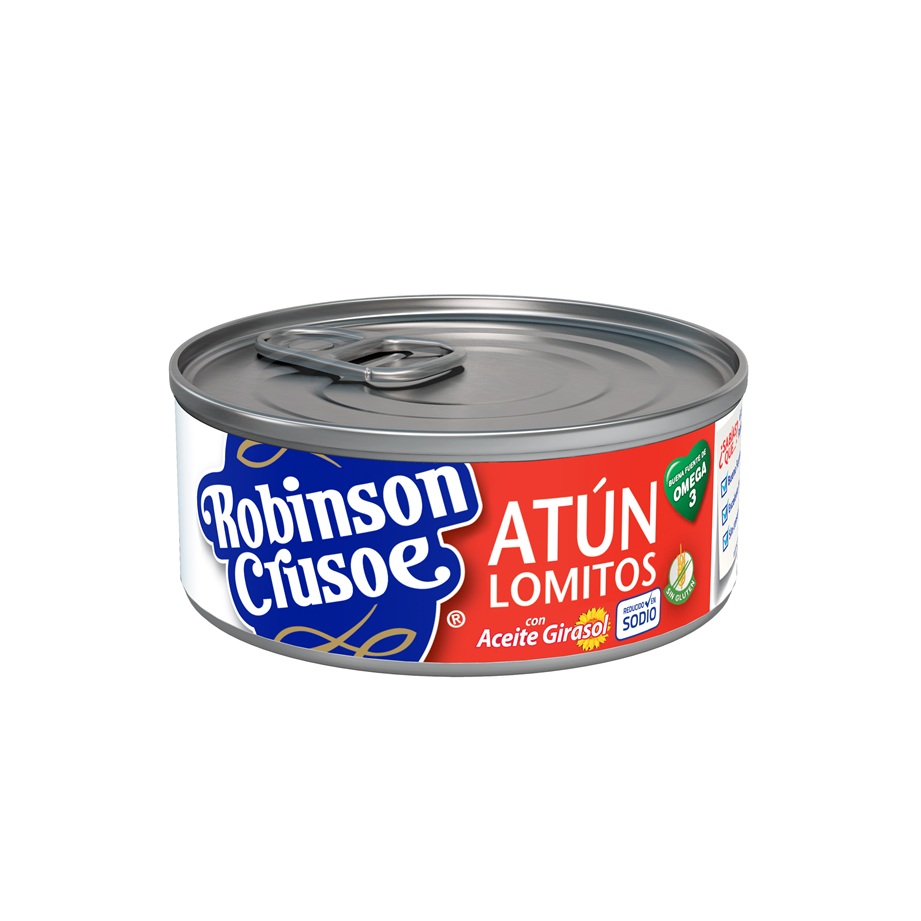 Atún Lomitos Reducido en Sodio Robinson Crusoe Aceite ( 3 x 140 G )