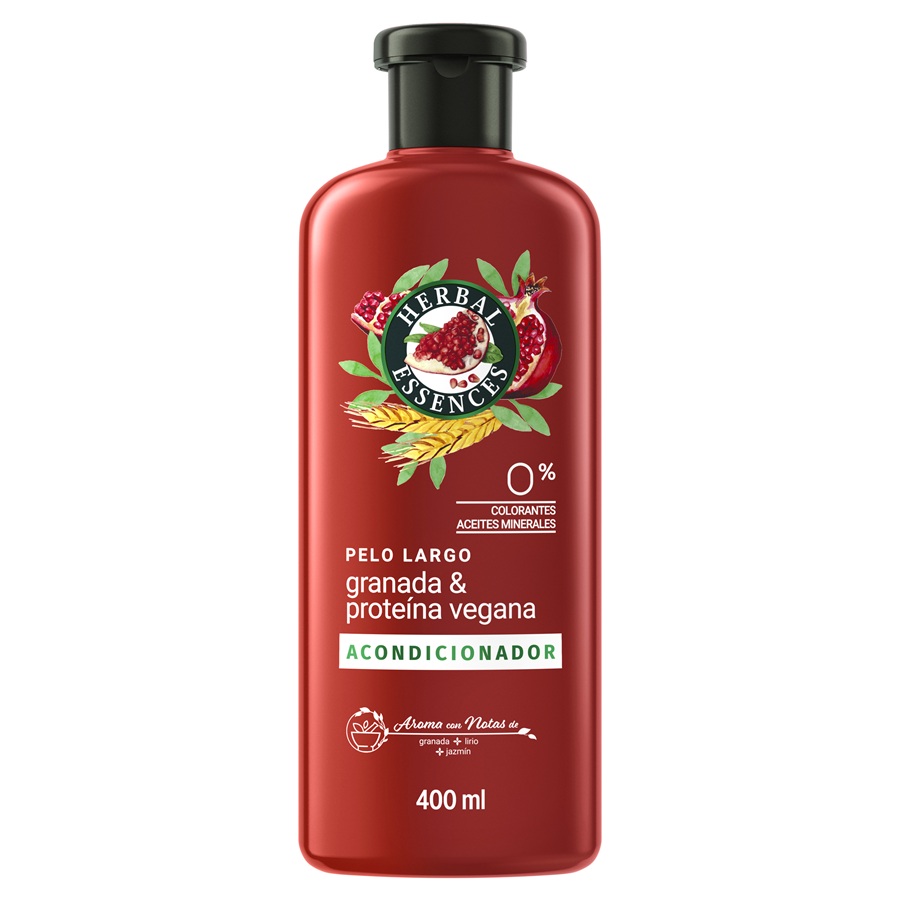 Acondicionador Herbal Essences Granada y Protenína Vegana 400 ml