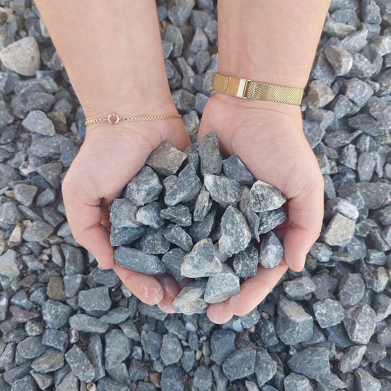 Brita Azul / Cinza Decorativa  2