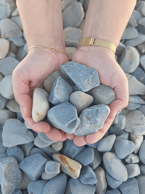 Seixo Rolado Azul Creme