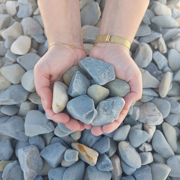 Seixo Rolado Azul Creme 2