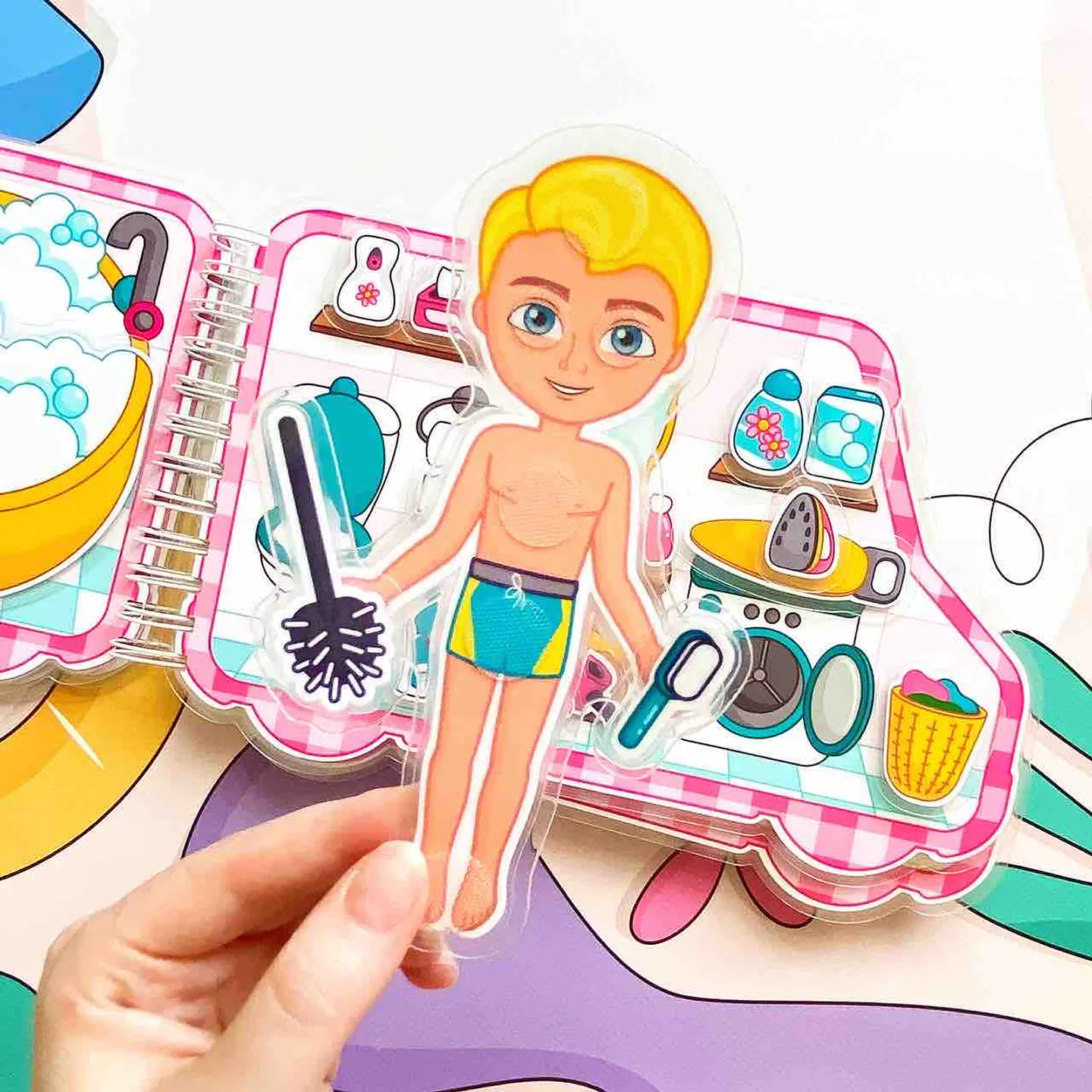 CARRO MÓVIL BARBIE  Y FAMILIA 10