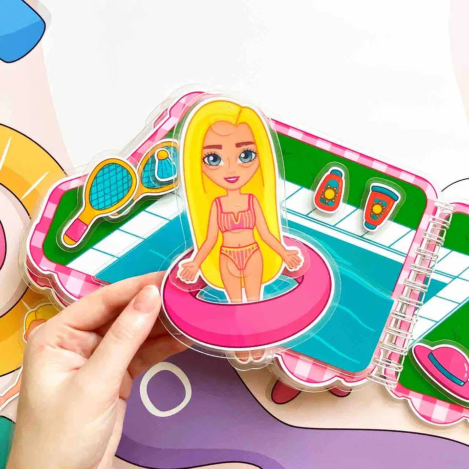 CARRO MÓVIL BARBIE  Y FAMILIA 14