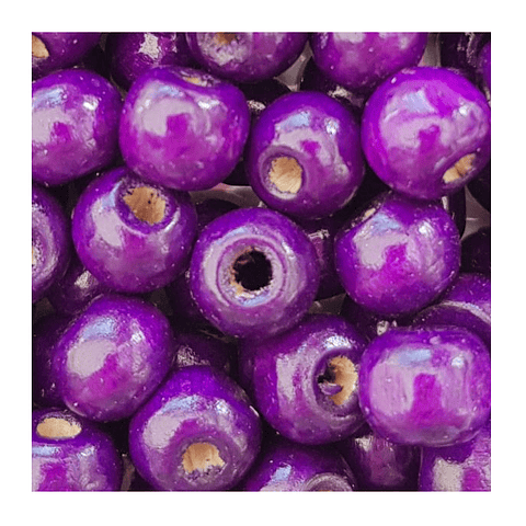 Cuentas de Madera de 8mm Paquetes de 100grs