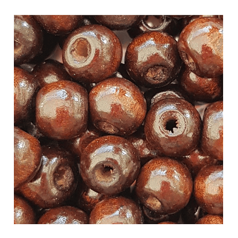 Cuentas de Madera de 8mm Paquetes de 100grs