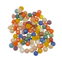 Medias Perlas de Vidrio Redondas - 5mm - 100 unidades - Multicolor