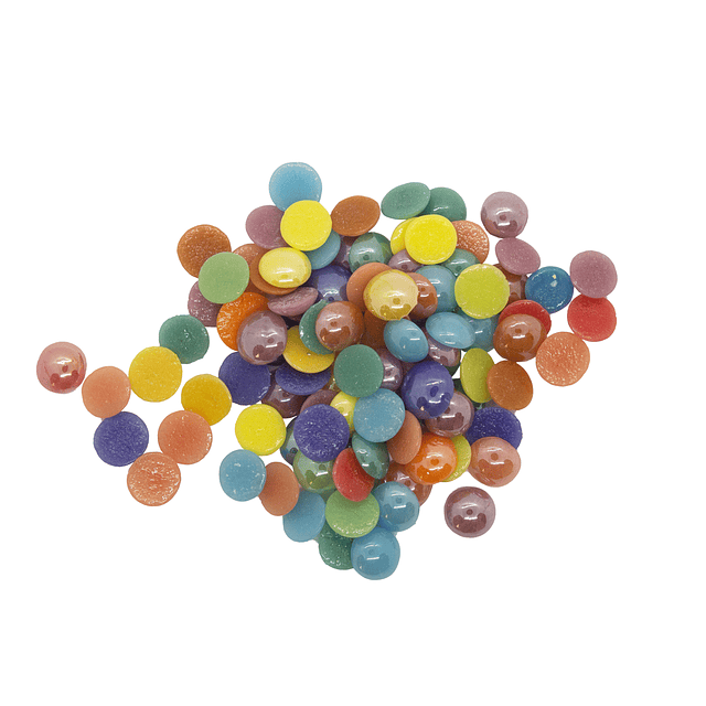 Medias Perlas de Vidrio Redondas - 7mm - 100 unidades - Multicolor