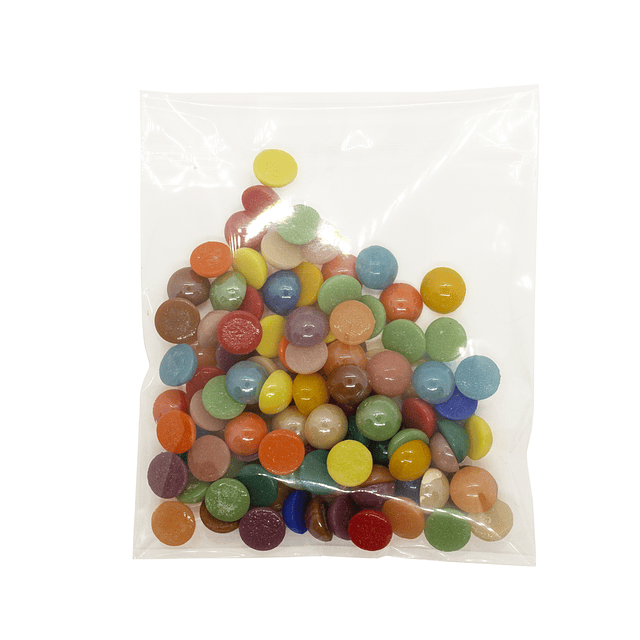 Medias Perlas de Vidrio Redondas- 8mm - 100 unidades - Multicolor