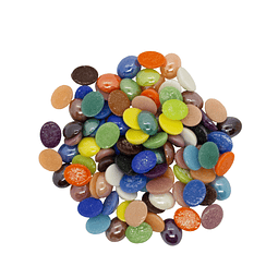 Medias Perlas de Vidrio Ovaladas- 8x10mm - 100 Unidades - Multicolor