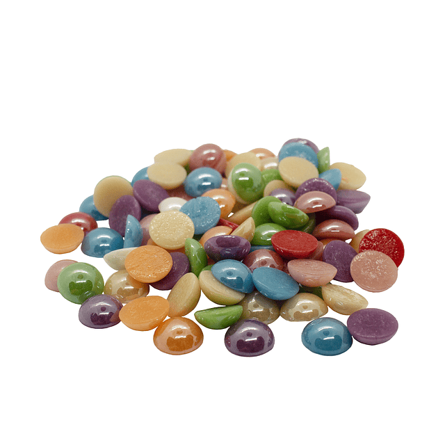Medias Perlas de Vidrio Redondas - 9mm - 100 unidades - Multicolor
