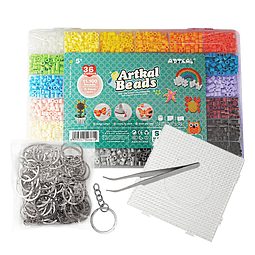 Kit Hama Beads - Artkal 36 Colores 11.100 Beads + 50 Llaveros