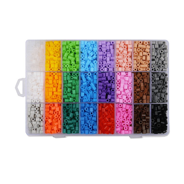 Kit Hama Beads - Artkal 24 Colores 4.800 Beads + 50 Llaveros