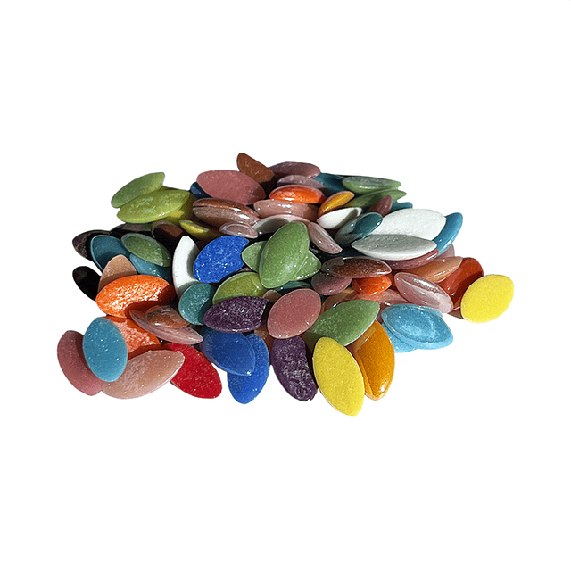 Medias Perlas de Vidrio Espiga - 11mm - 100 Unidades - Multicolor