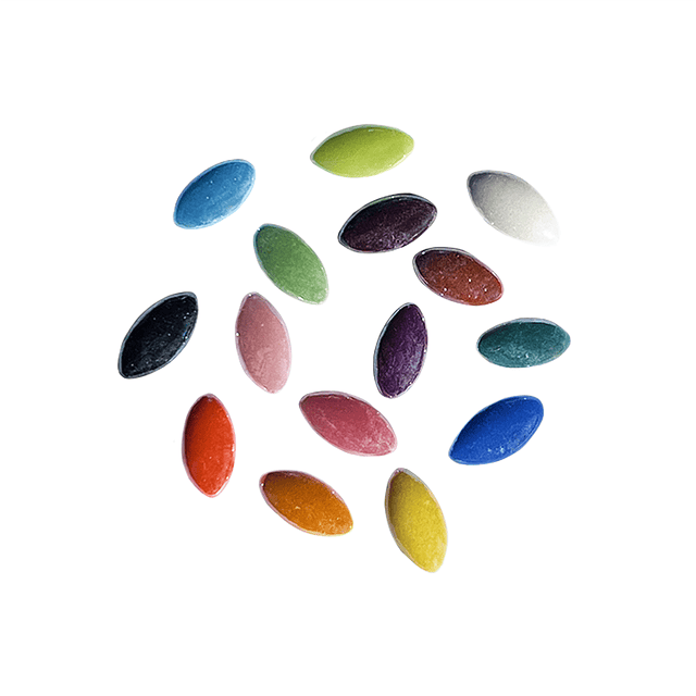 Medias Perlas de Vidrio Espiga - 11mm - 100 Unidades - Multicolor