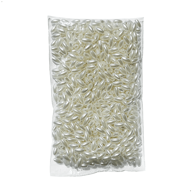 Perla Sintética - Forma de Arroz - 50 Grs