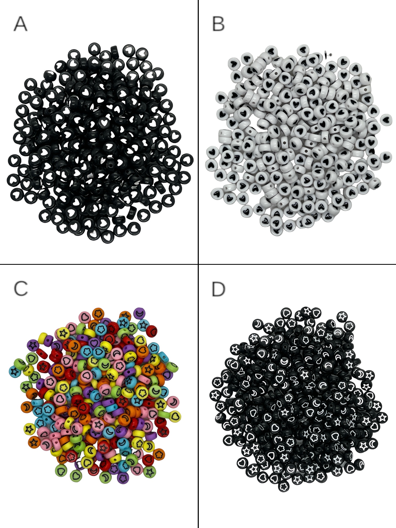 Cuentas Acrílicas Figuras - 50grs