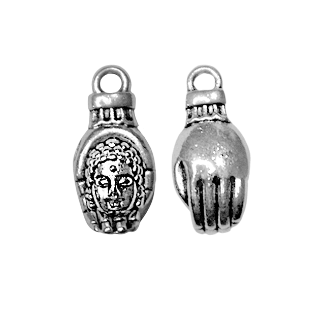 Dijes Mano de Buda - 18 x 10mm - 4 Unidades