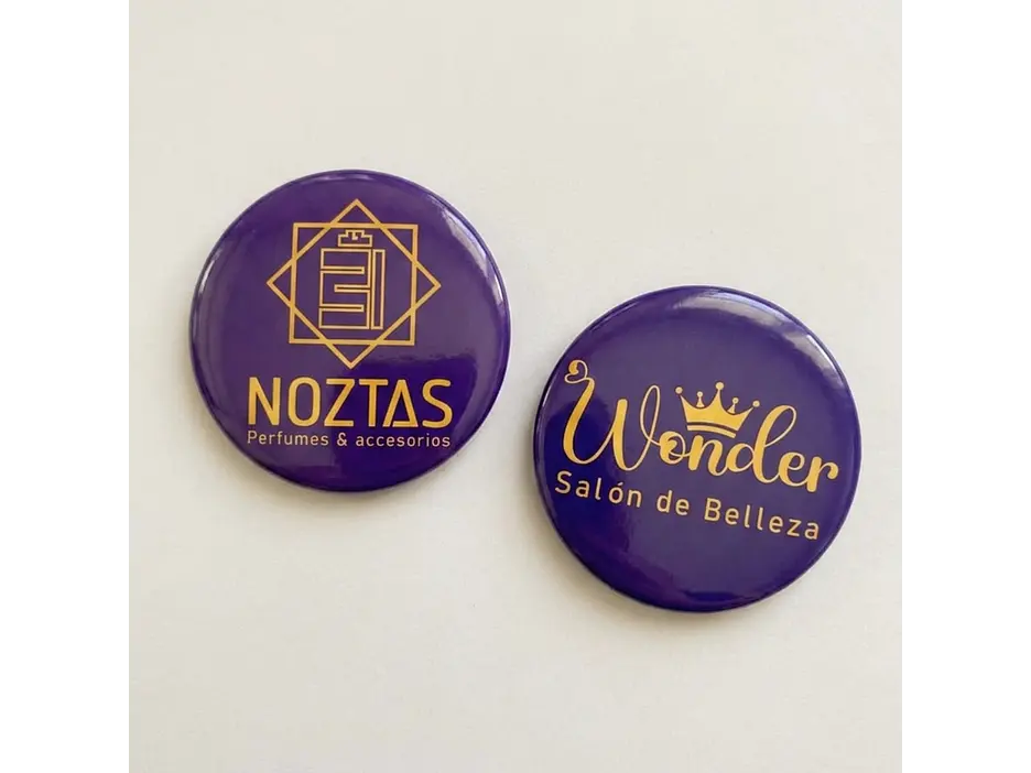 Chapita alfiler publicitaria personalizable 5,8 cm 1