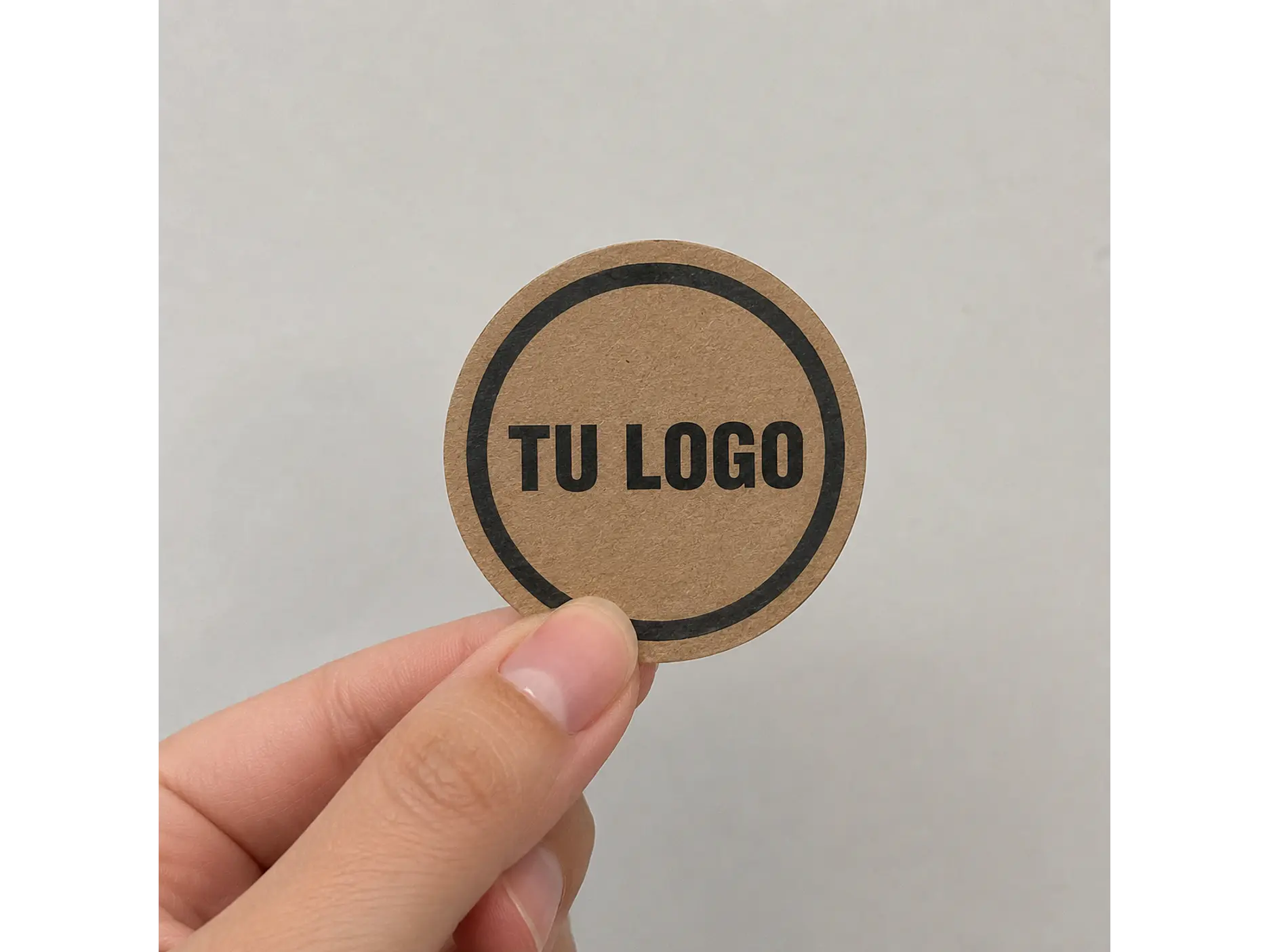 Sticker papel kraft troquelado personalizado 1