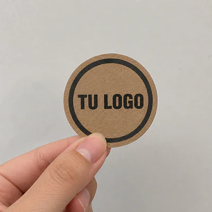 Sticker papel kraft troquelado personalizado