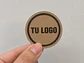 Sticker papel kraft troquelado personalizado - Miniatura 1