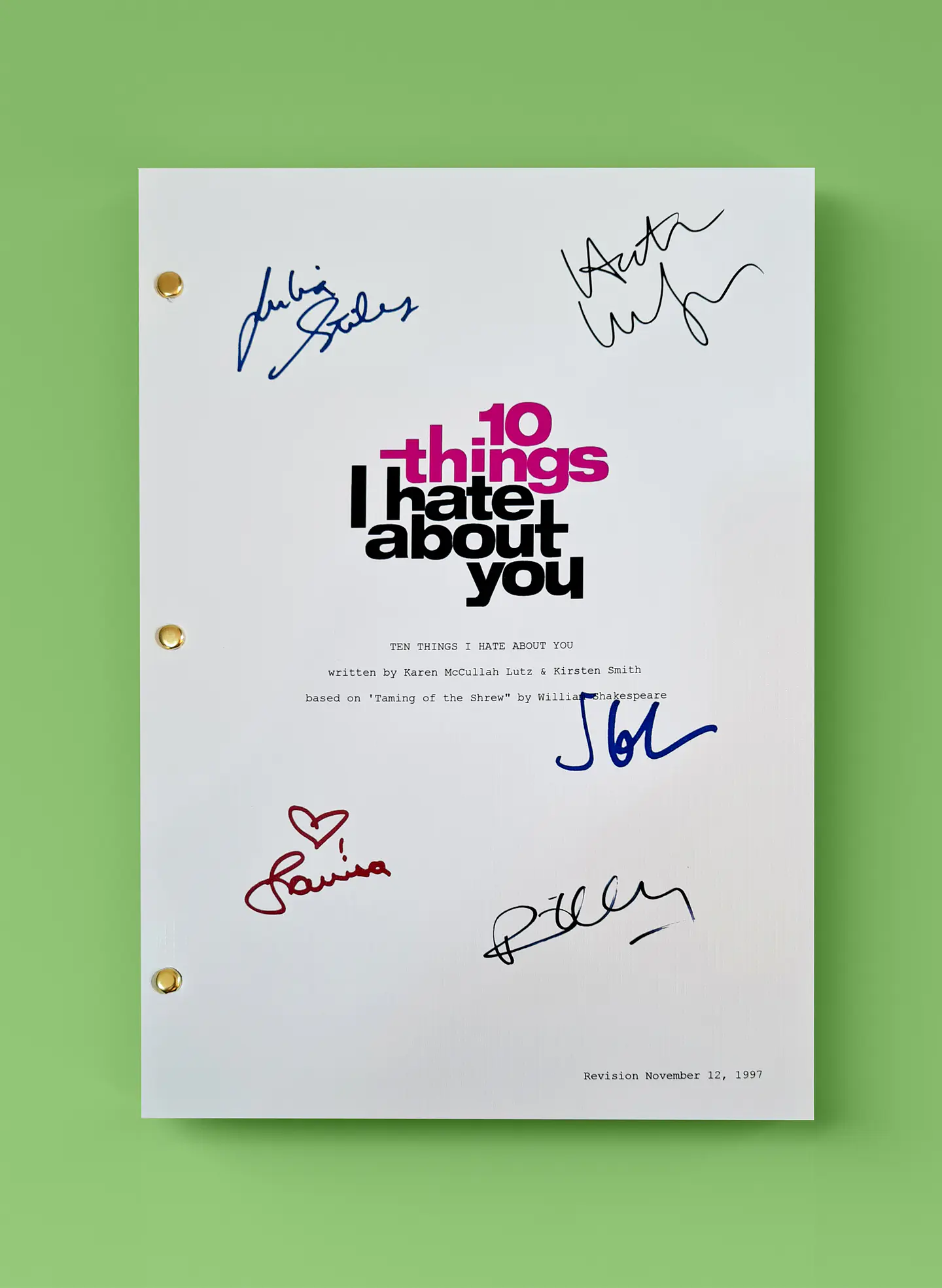 10 Things I Hate about you ( 10 cosas que odio de ti ) 1