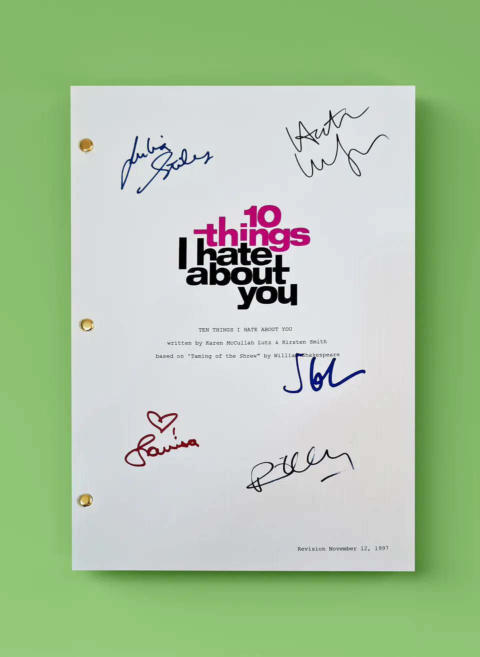 10 Things I Hate about you ( 10 cosas que odio de ti ) 1