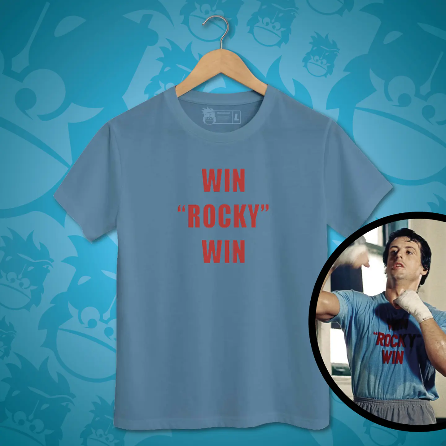 Réplica Polera Rocky  - Win Rocky Win -  1