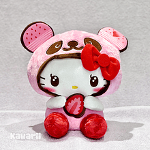 Hello Kitty - Panda Strawberry Chocolate Plate Big Plushy (Pink)