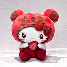Hello Kitty - Panda Strawberry Chocolate Plate Big Plushy (Red)