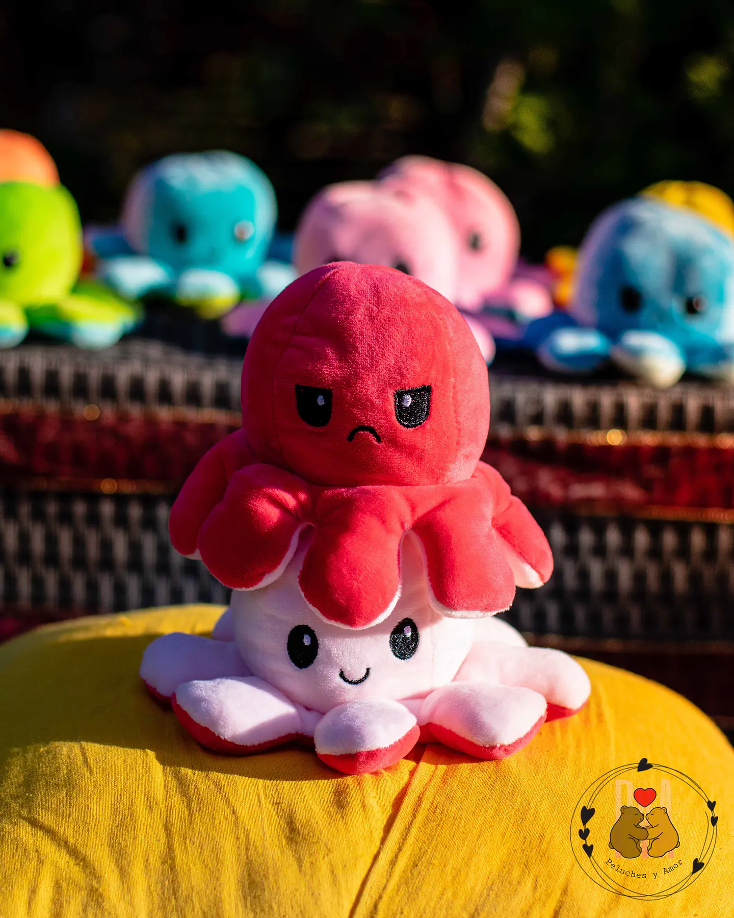 Pulpo Reversible ROJO - ROSADO 2