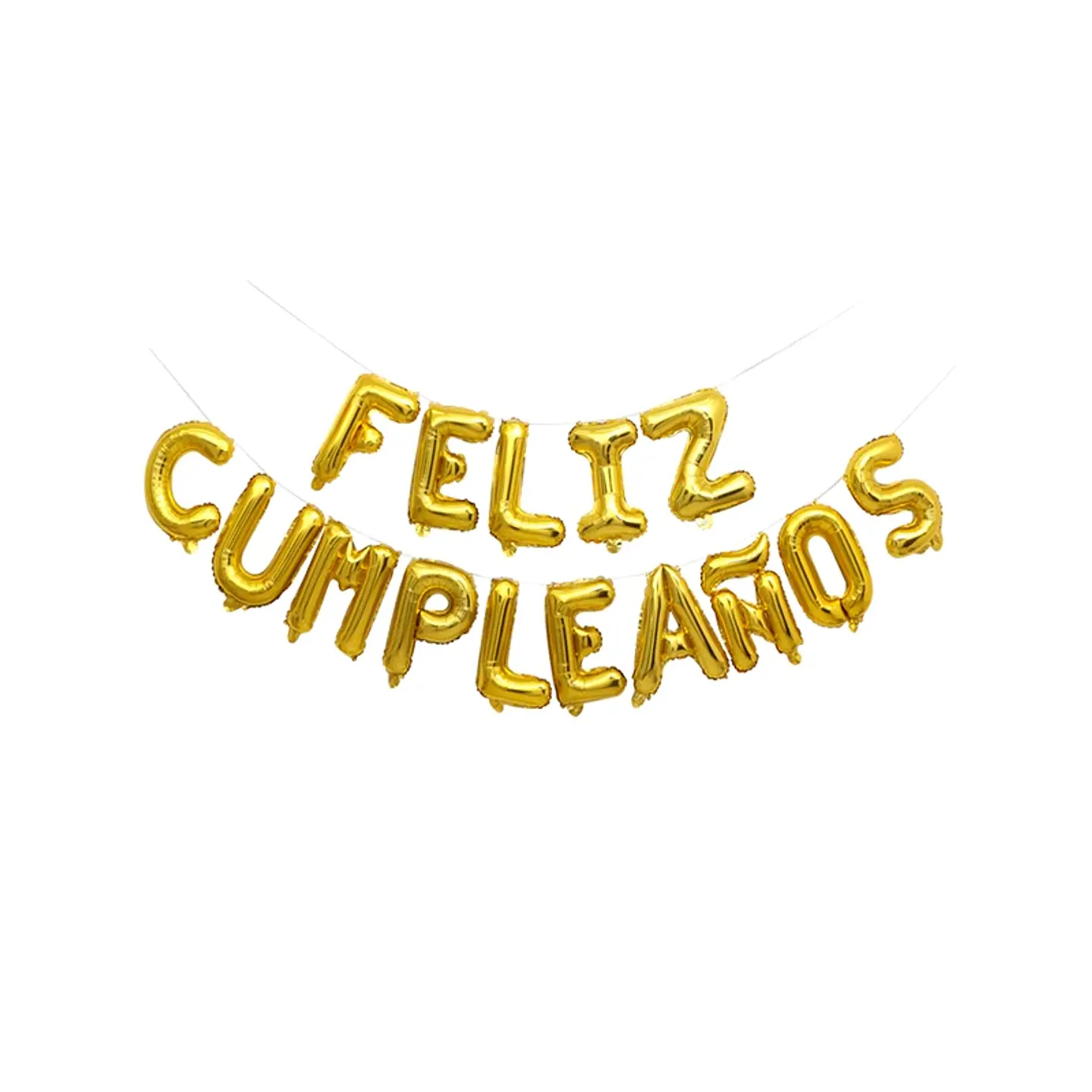Globos Feliz Cumpleaños Dorado 1
