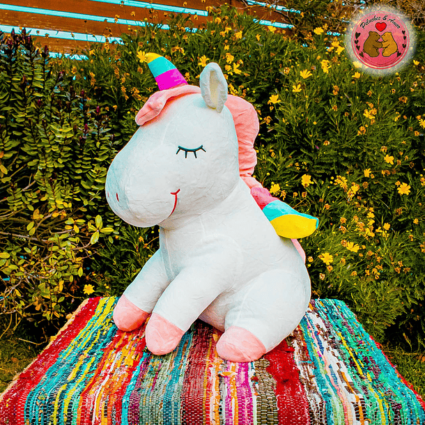 Peluche Unicornio Flor de Color 55 cm 2