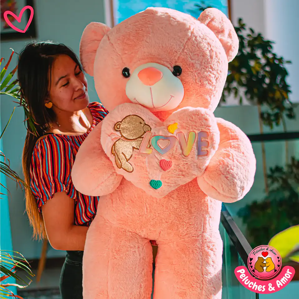 OSO Gigante Corazón Glitter 130 CM 5