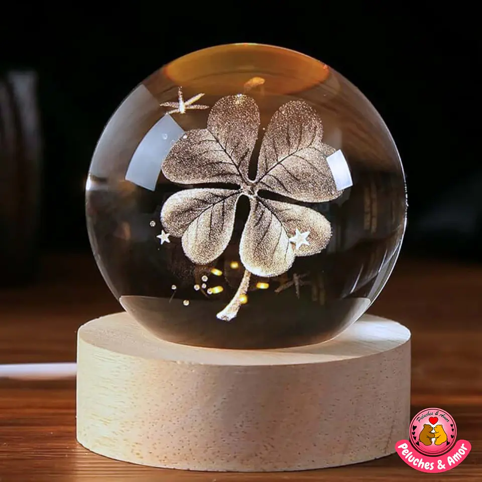 Lampara Bola de Cristal Trébol 1