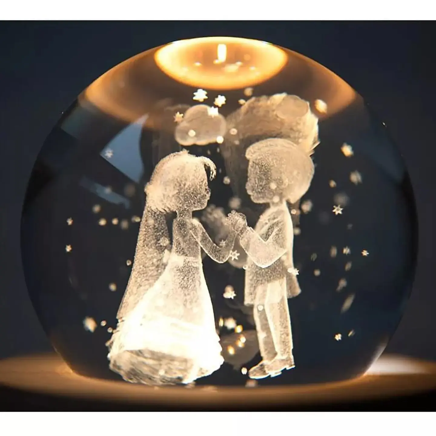 Lampara Bola de Cristal Novios 2