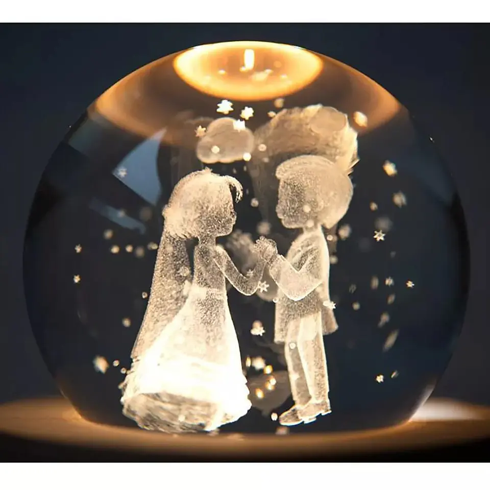 Lampara Bola de Cristal Novios 2