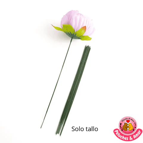 100 Tallos Artificiales 40 CM para Ramos de Rosas Buchones 