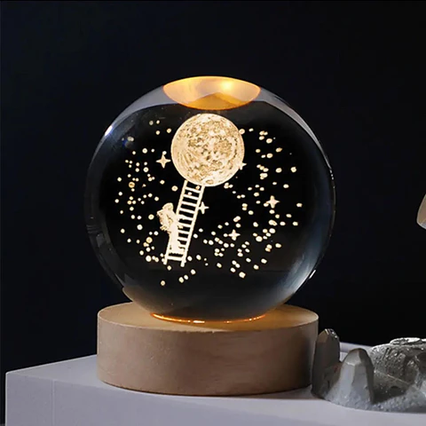 Lampara Bola de Cristal Aterrizando