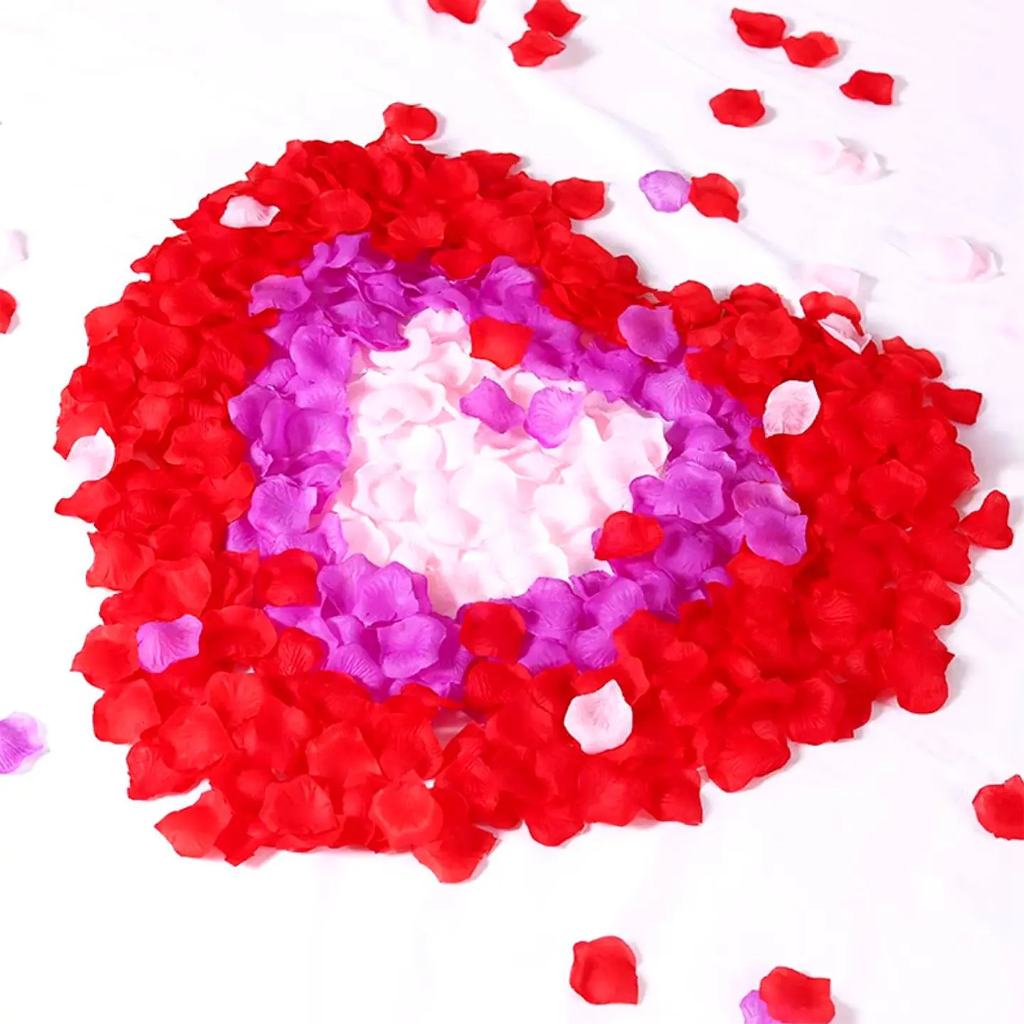 100 Pétalos de Rosas Artificiales Decorativas Blanco 2