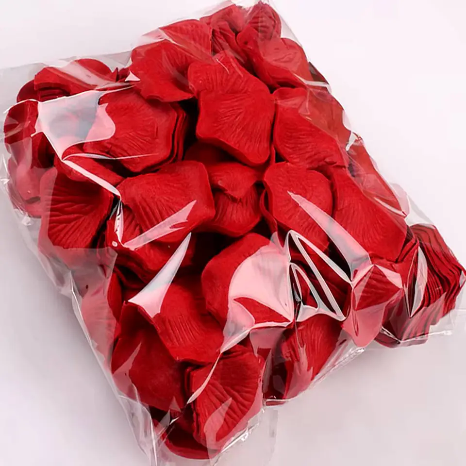 100 Pétalos de Rosas Artificiales Decorativas Rojo 2