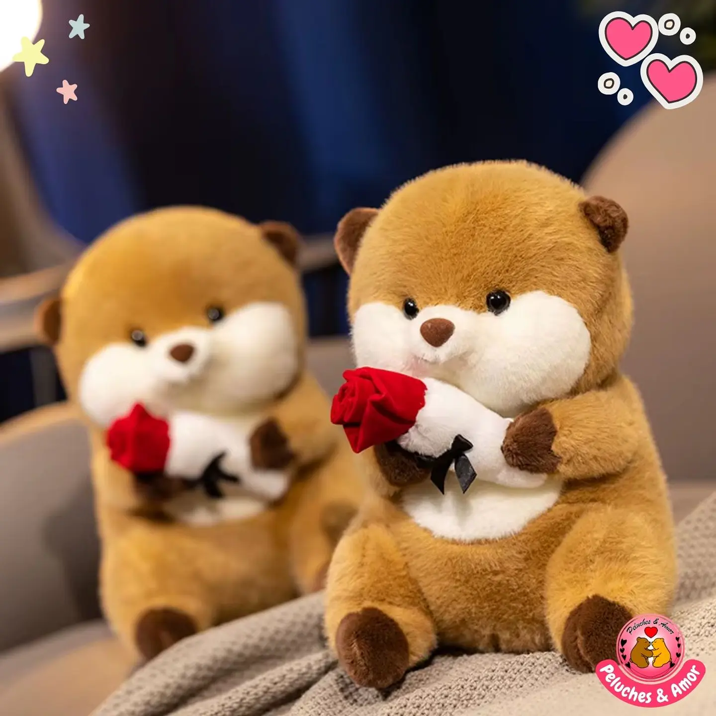 Peluche Nutria con Rosita 25 CM 5