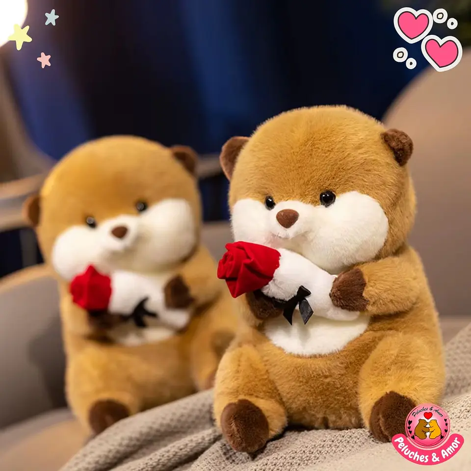 Peluche Nutria con Rosita 25 CM 5