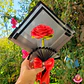 Rosa Eterna de Cinta de Satín - Rojo | Hecho a Mano - Miniatura 3