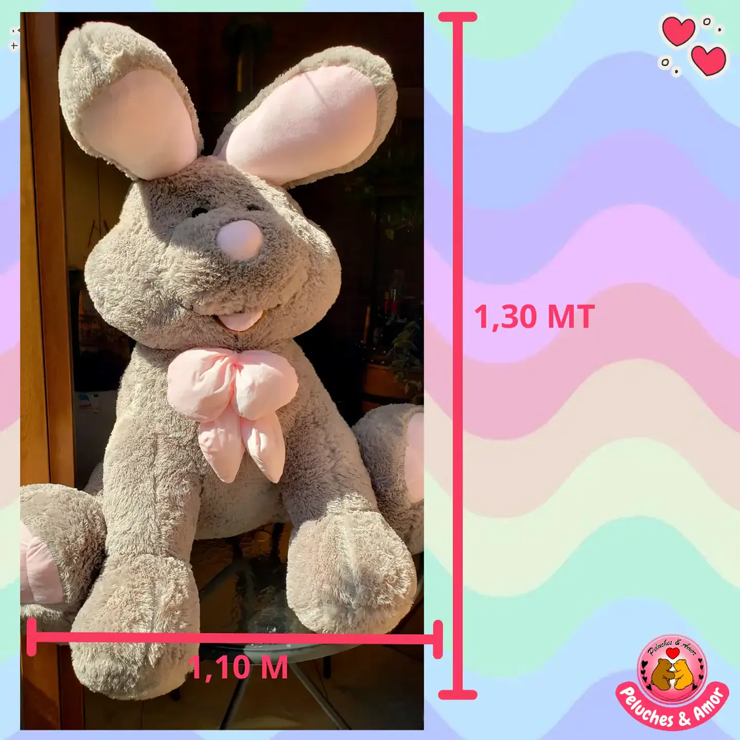 Peluche Conejo Gigante Sentado 130 CM 2
