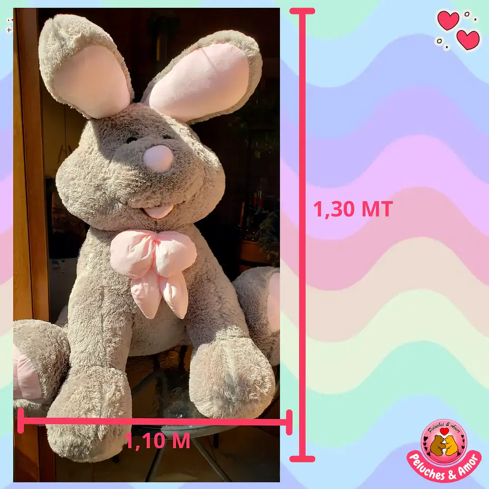 Peluche Conejo Gigante Sentado 130 CM 2