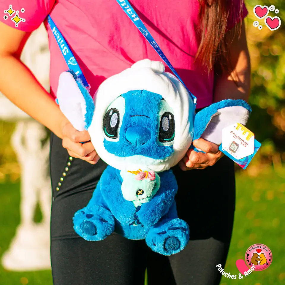 Peluche + Bolsito Stitch Cute 25 CM + Olor a Fresa 2