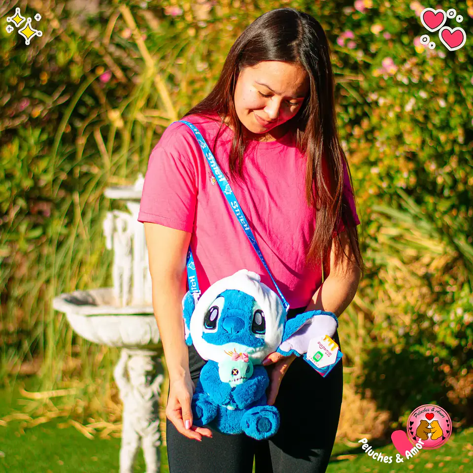 Peluche + Bolsito Stitch Cute 25 CM + Olor a Fresa 1