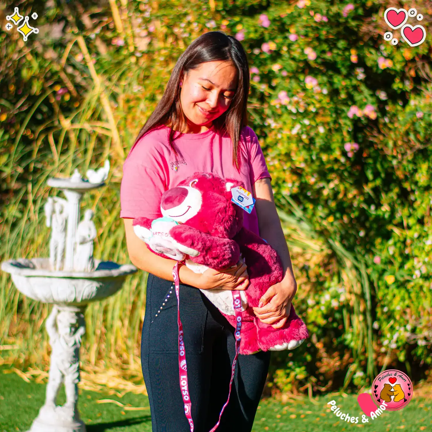 Peluche y Bolso Lotso Acostado 50 CM 2